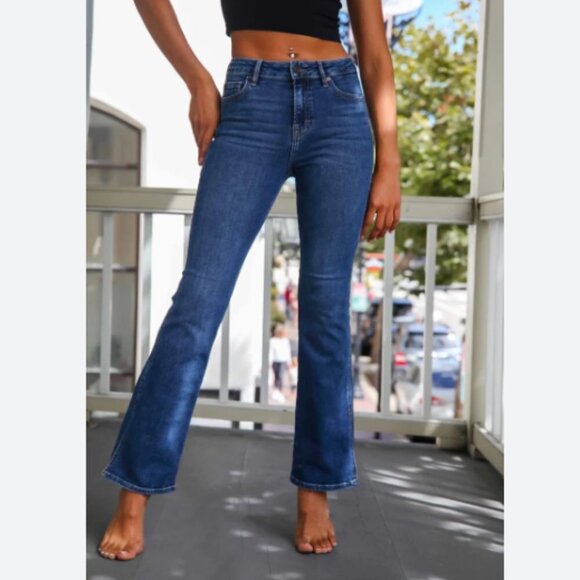 HIDDEN Los Angeles Ryan Bootcut Jean with Side Slit Dark Wash Size 24 or 26 NWT - Picture 1 of 7